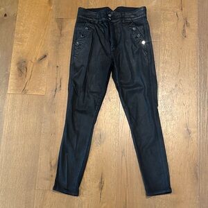 Joe's Jeans Black Coated Skinny Jeans